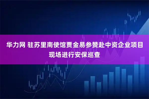 华力网 驻苏里南使馆贾金易参赞赴中资企业项目现场进行安保巡查