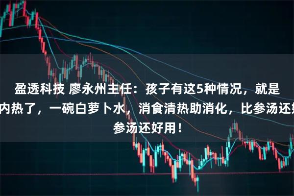 盈透科技 廖永州主任：孩子有这5种情况，就是积食内热了，一碗白萝卜水，消食清热助消化，比参汤还好用！